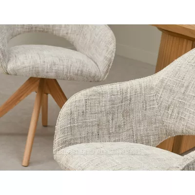 ACANTHA Drehstuhl - Beige/Eiche