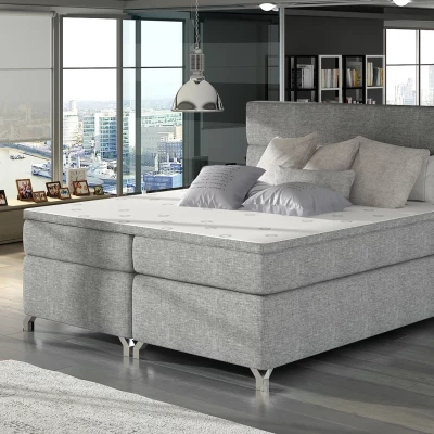 Boxspringbett ESTORIA 140x200 - hellgrau