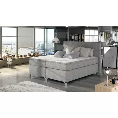 Boxspringbett ESTORIA 140x200 - hellgrau