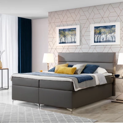 Boxspringbett ESTORIA 140x200 - dunkelgrau