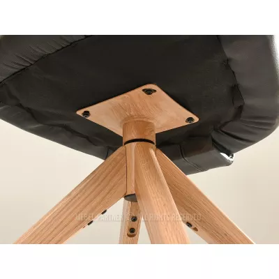 Drehstuhl ZAFORA – schwarz/eiche