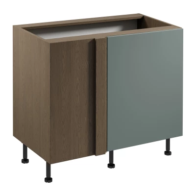 Verlängerter Eckschrank SALERNO – Breite 100 cm, Baltic Storm / Grün