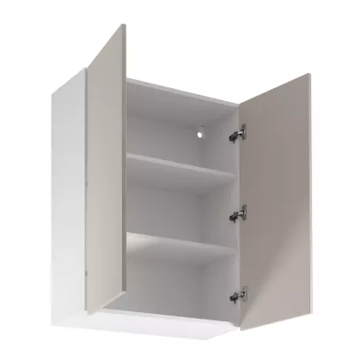 Hoher Küchenoberschrank SALERNO – Breite 80 cm, weiß/beige