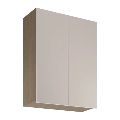 Hoher Küchenoberschrank SALERNO – Breite 80 cm, Baltic Storm / Beige