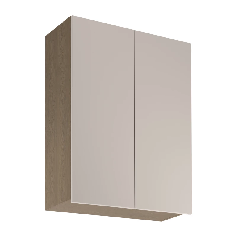 Hoher Küchenoberschrank SALERNO – Breite 80 cm, Baltic Storm / Beige