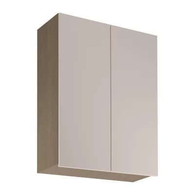 Hoher Küchenoberschrank SALERNO – Breite 80 cm, Baltic Storm / Beige