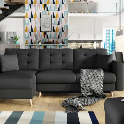 Ecksofa SASHA - schwarz