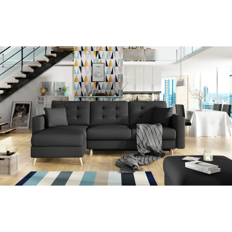 Ecksofa SASHA - schwarz