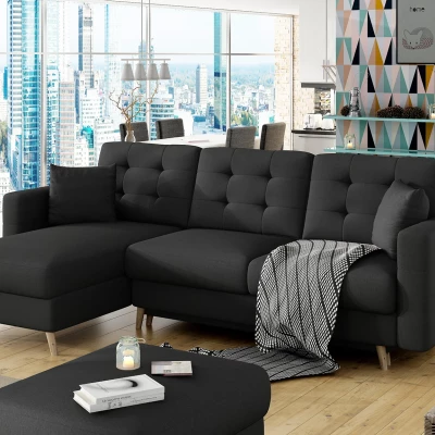 Ecksofa SASHA - schwarz