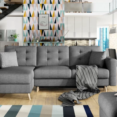 Ecksofa SASHA – Dunkelgrau