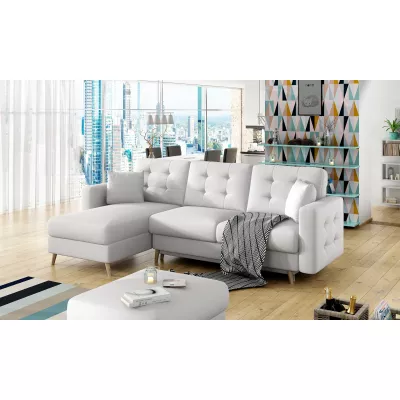 Ecksofa SASHA - weißes Öko-Leder