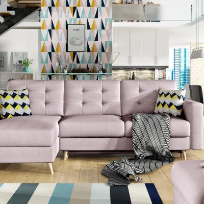 Ecksofa SASHA – Hellrosa