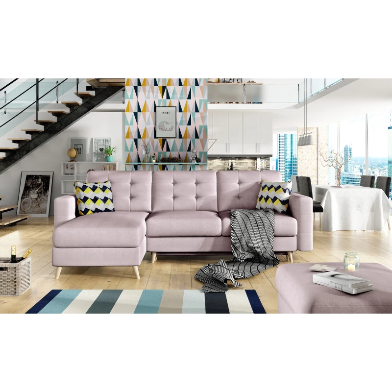Ecksofa SASHA – Hellrosa
