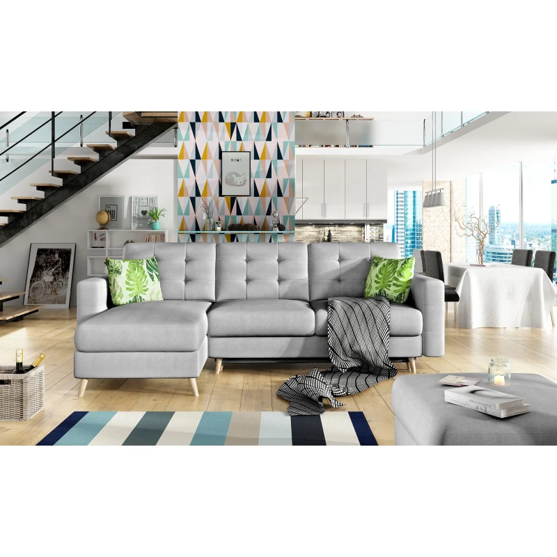 Ecksofa SASHA - hellgrau 1