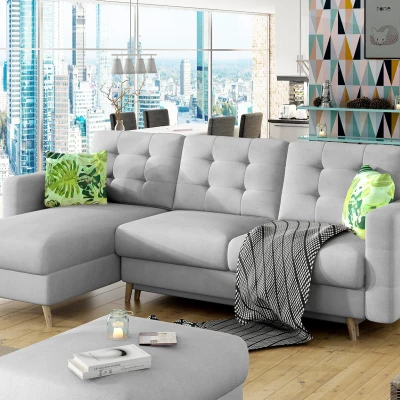 Ecksofa SASHA - hellgrau 1