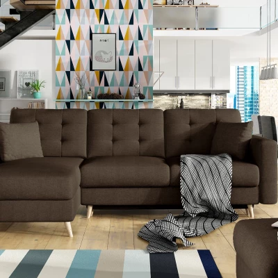 Ecksofa SASHA - dunkelbraun