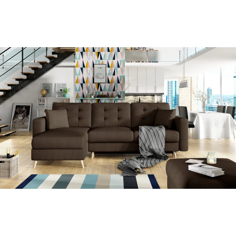 Ecksofa SASHA - dunkelbraun