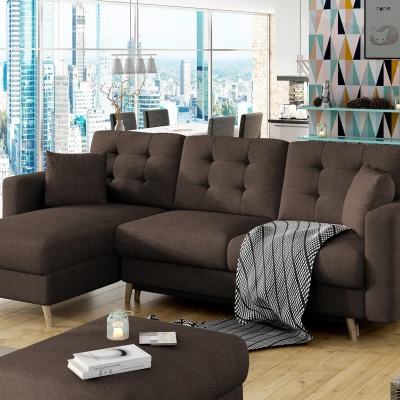 Ecksofa SASHA - dunkelbraun