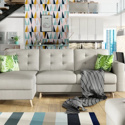 Ecksofa SASHA – hellbeige