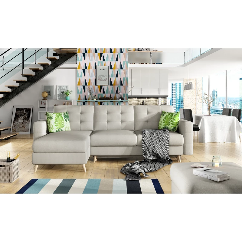 Ecksofa SASHA – hellbeige