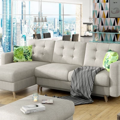 Ecksofa SASHA – hellbeige