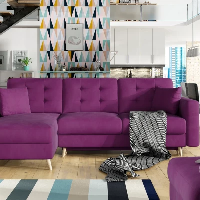 SASHA Ecksofa-Set - bordeauxrot