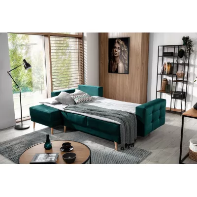 Ecksofa SASHA - Dunkelgrün