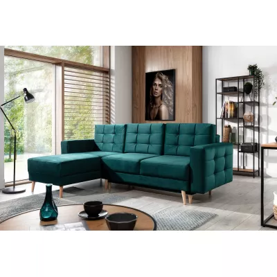 Ecksofa SASHA - Dunkelgrün