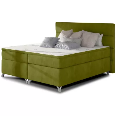 Kontinentales Bett mit Stauraum ESTORIA 180x200 - hellgrün