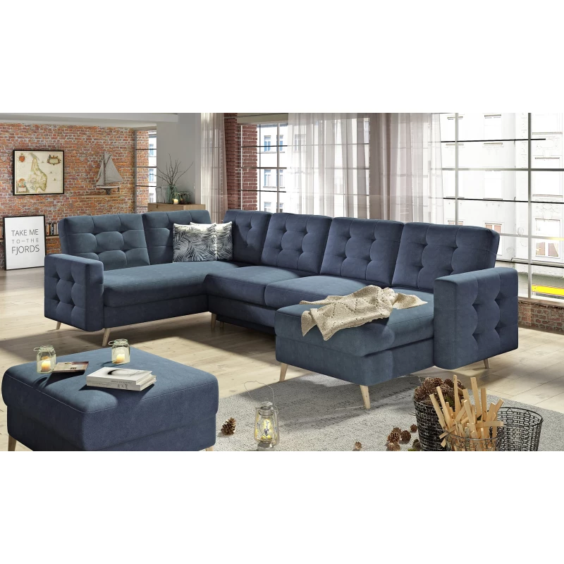 U-förmiges Sofa SASHA - blau