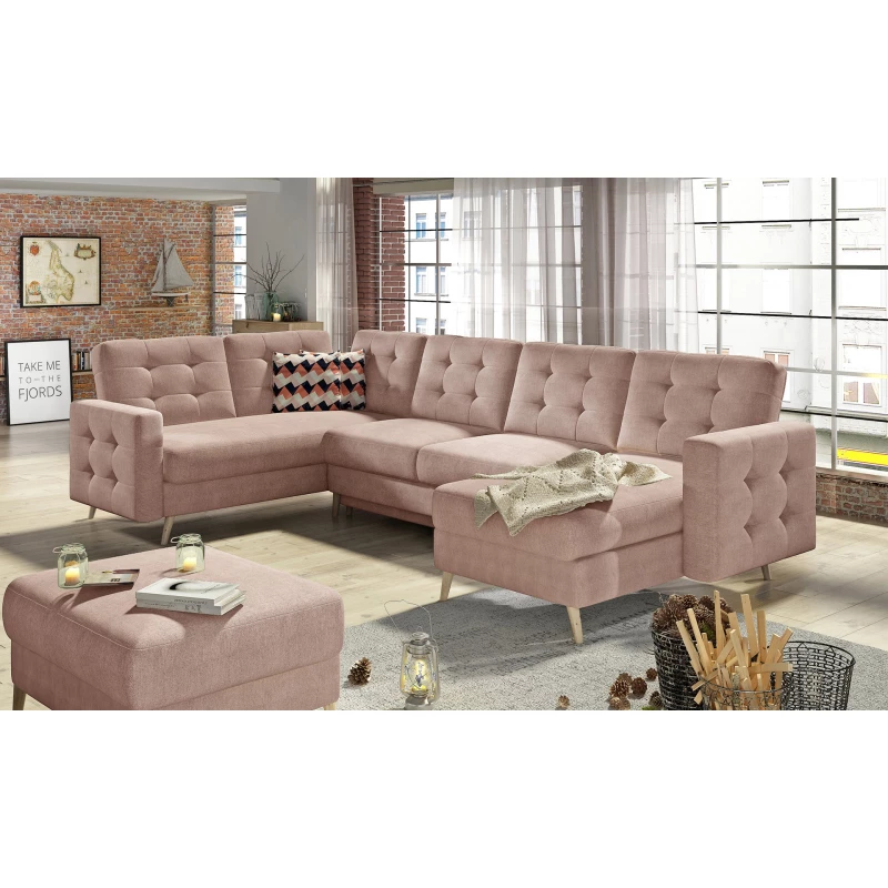 U-förmiges Sofa SASHA – Antikrosa