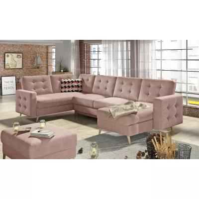 U-förmiges Sofa SASHA – Antikrosa