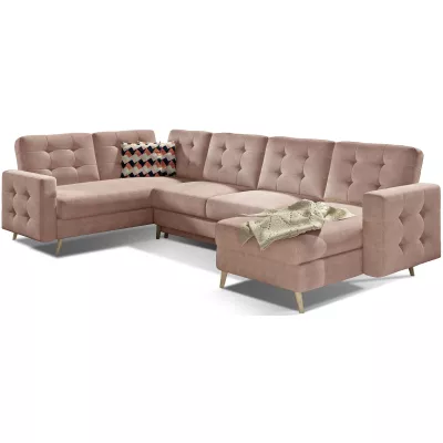 U-förmiges Sofa SASHA – Antikrosa