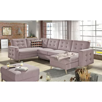 U-förmiges Sofa SASHA – Hellrosa