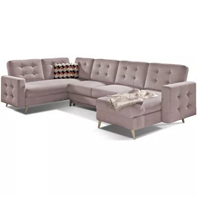 U-förmiges Sofa SASHA – Hellrosa