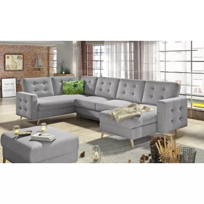 U-förmiges Sofa SASHA – hellgrau