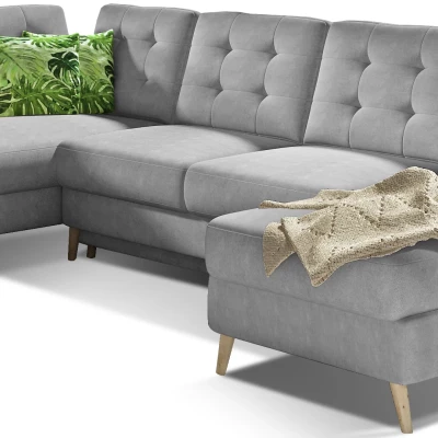 U-förmiges Sofa SASHA – hellgrau