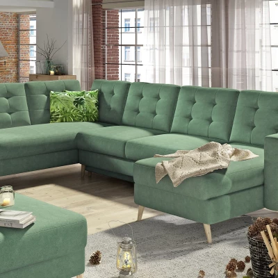 U-förmiges Sofa SASHA - hellgrün