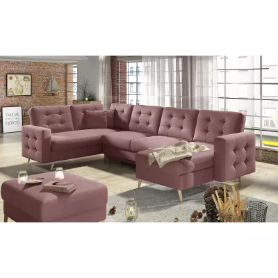 U-förmiges Sofa SASHA – Dunkelrosa