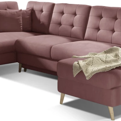 U-förmiges Sofa SASHA – Dunkelrosa