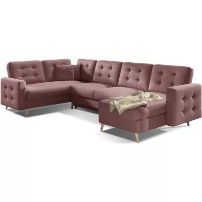 U-förmiges Sofa SASHA – Dunkelrosa