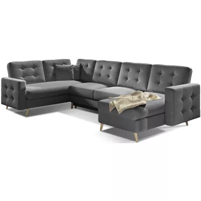 U-förmiges Sofa SASHA – Dunkelgrau