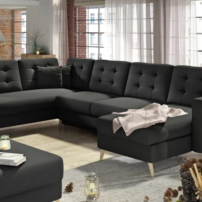 U-förmiges Sofa SASHA - schwarz