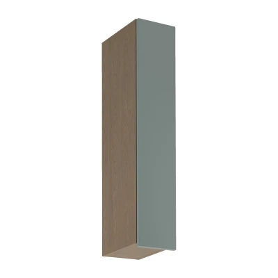Hoher Küchenoberschrank SALERNO – Breite 20 cm, Baltic Storm/Grün, rechte Ausführung