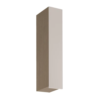 Hoher Küchenoberschrank SALERNO – Breite 20 cm, Baltic Storm/Beige, rechte Ausführung