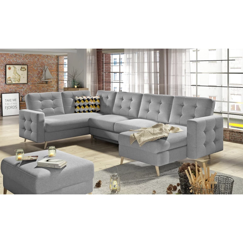 U-förmiges Sofa SASHA - grau