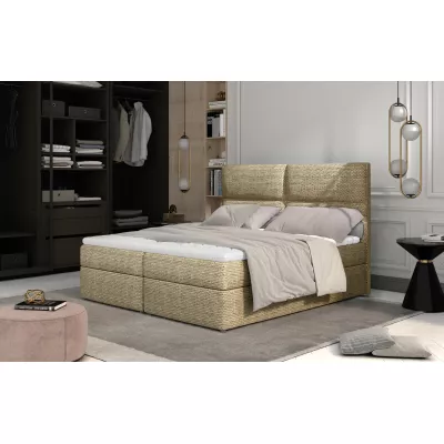 Boxspringbett 140x200 ARLUNE - hellbraun