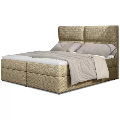 Boxspringbett 140x200 ARLUNE - hellbraun