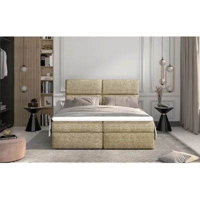 Boxspringbett 140x200 ARLUNE - hellbraun