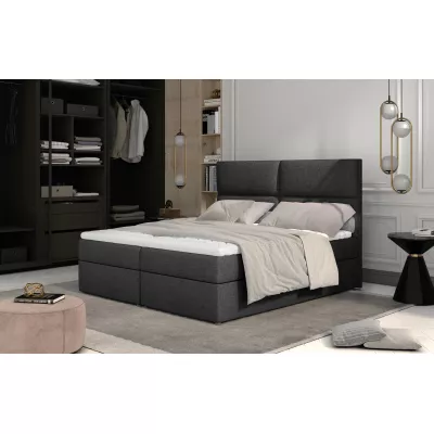Boxspringbett 140x200 ARLUNE - Dunkelgrau